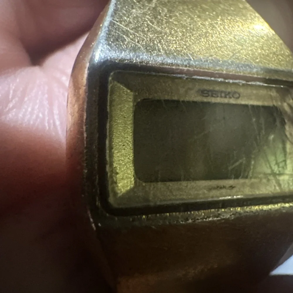 Rare Vintage Seiko Gold Tone Digital Womens Watch Japan L221-5020 Untested As Is
